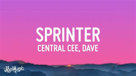 Lyrics for Sprinter by Dave .